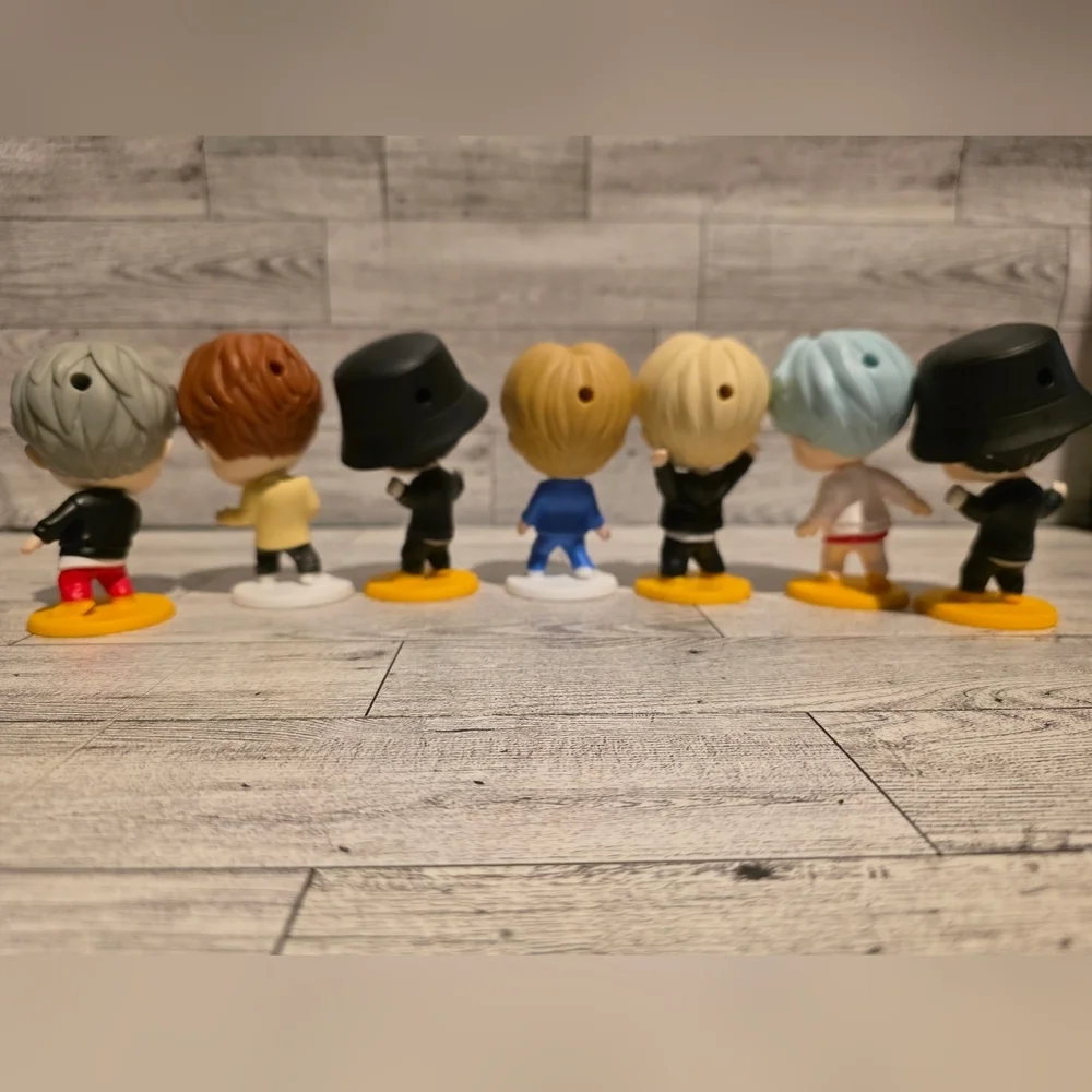 McDonald's Chibi Collectible Figure Set - Yellow, Black, Blue, Blonde, Mint